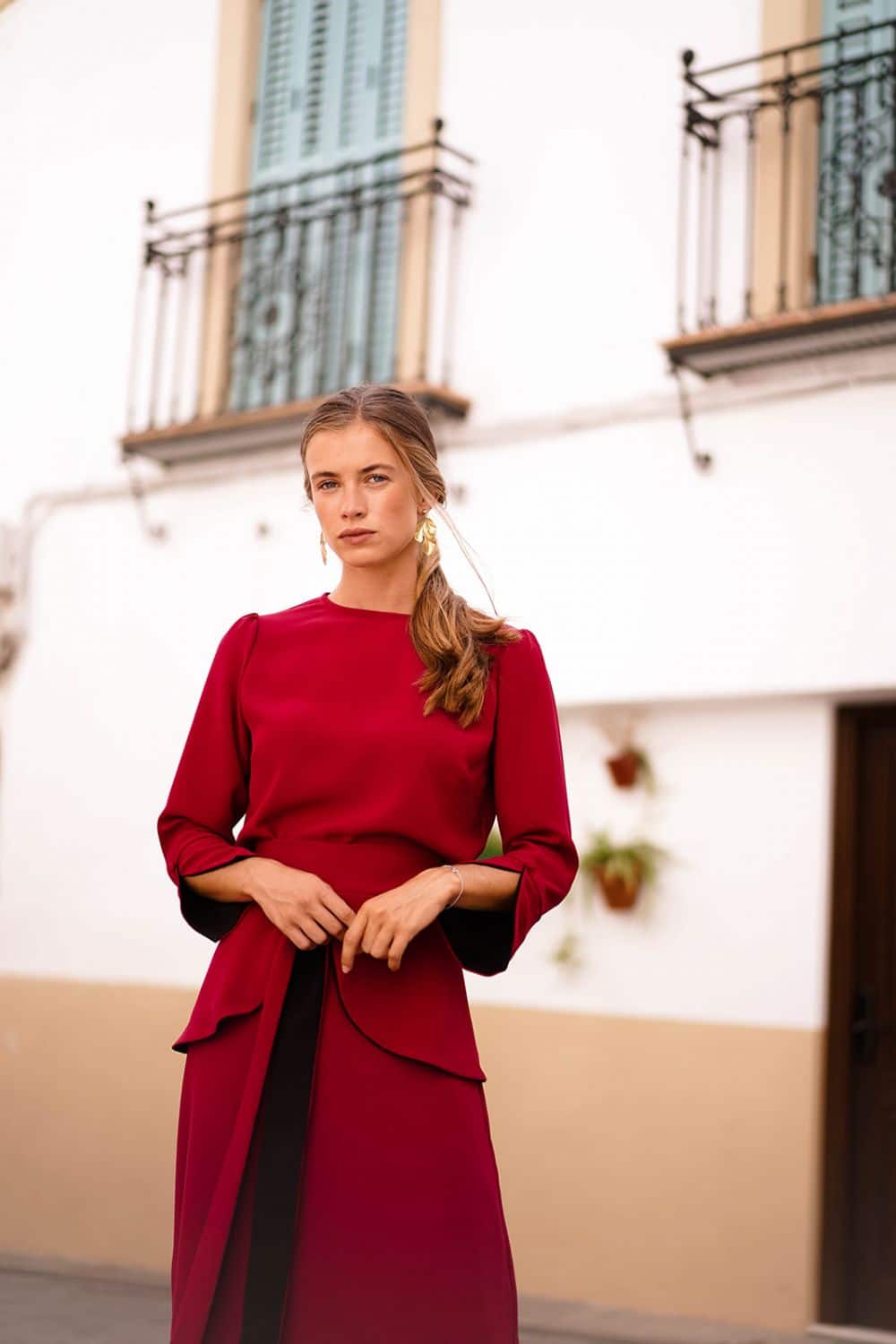 Top Sabina Rojo Oscuro - Imagen 2