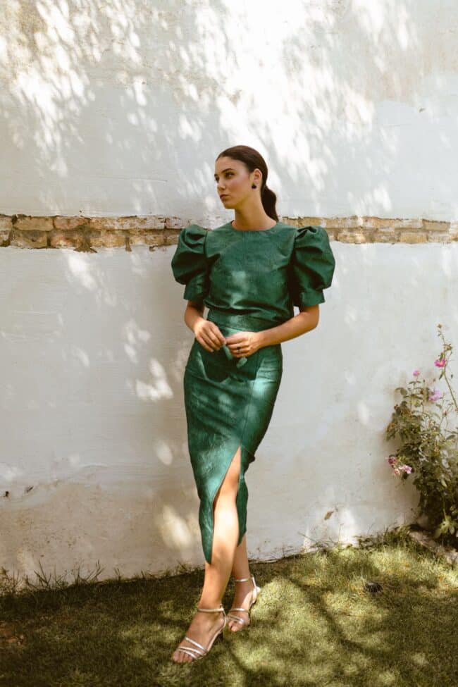 Falda Maiori Verde Botella