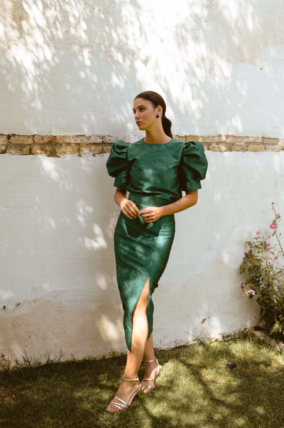 Falda Maiori Verde Botella