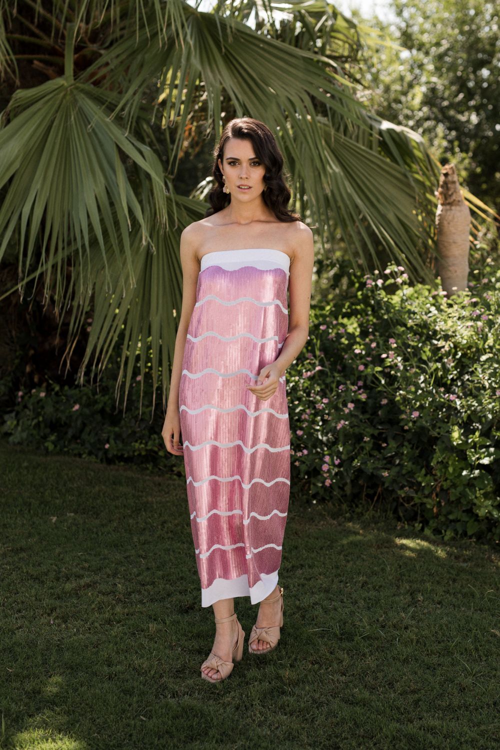 Vestido Camelia Lentejuelas Rosa