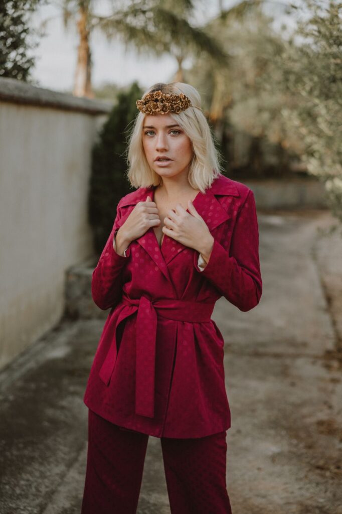 Chaqueta Lunar Rojo Fresa