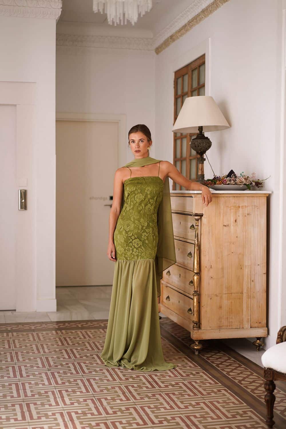 Vestido Chiara Verde Oliva - Imagen 2