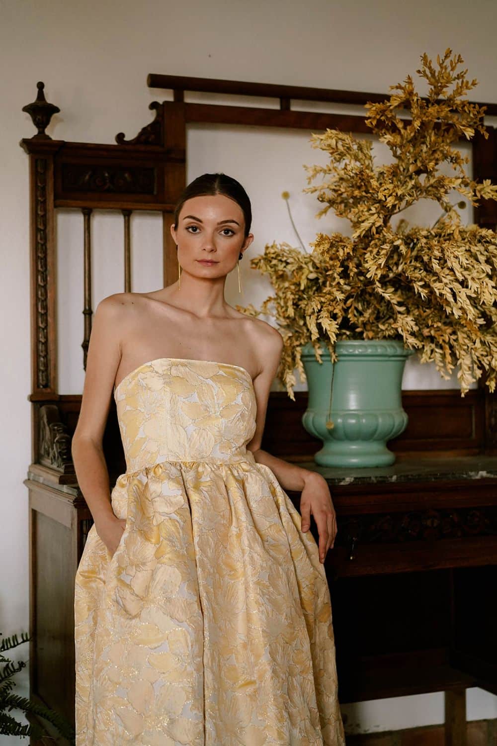 Vestido Fernanda Amarillo - Imagen 3