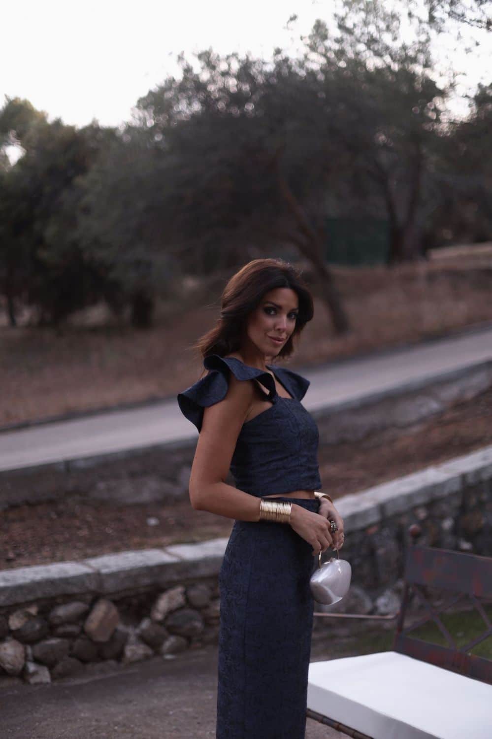 Top Dalia Azul Marino y Negro - Imagen 2