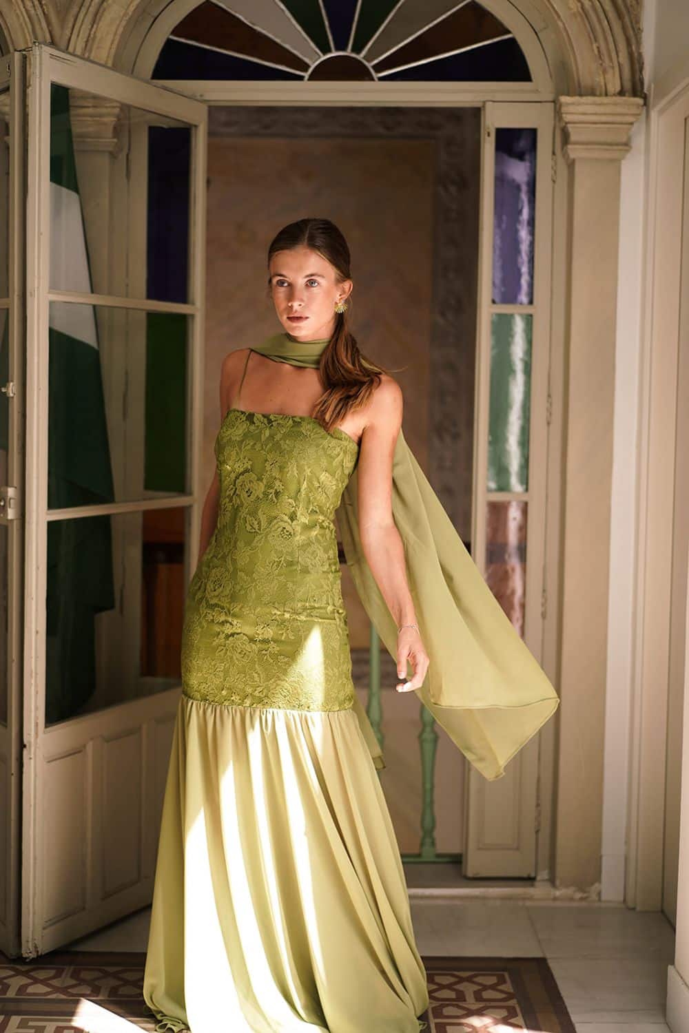 Vestido Chiara Verde Oliva - Imagen 3