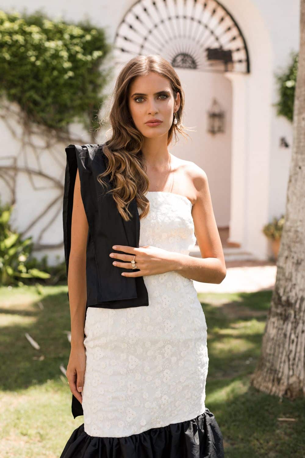 Vestido Ostuni Crudo y Negro - Imagen 6