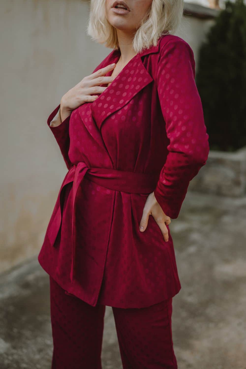 Chaqueta Lunar Rojo Fresa - Imagen 2