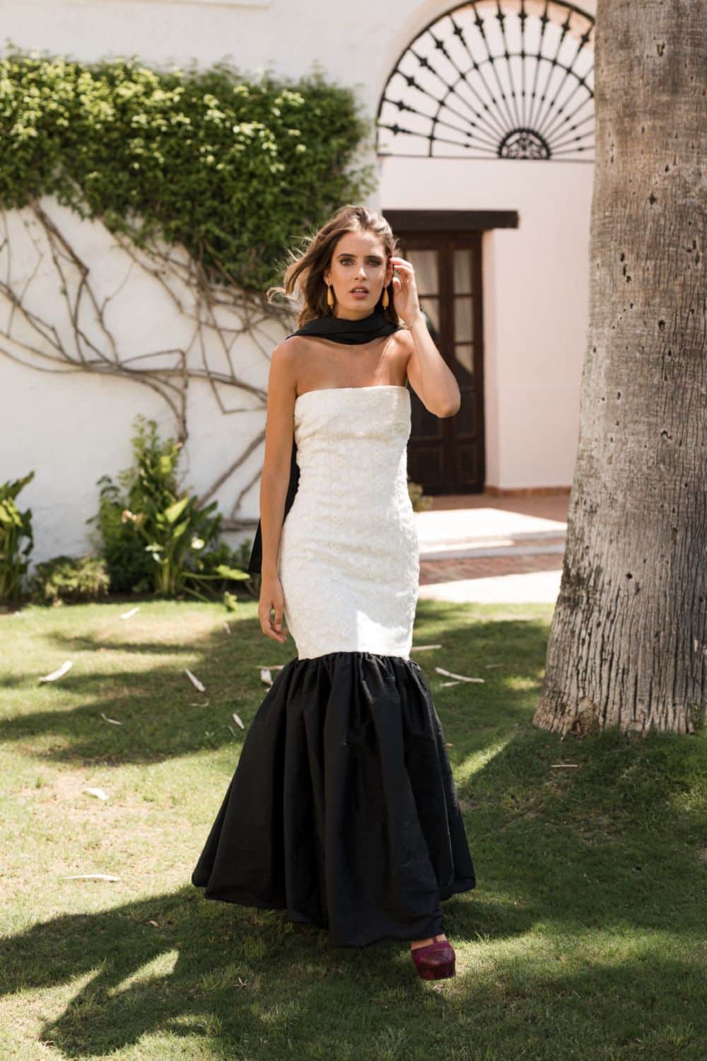 Vestido Ostuni Crudo y Negro - Imagen 2