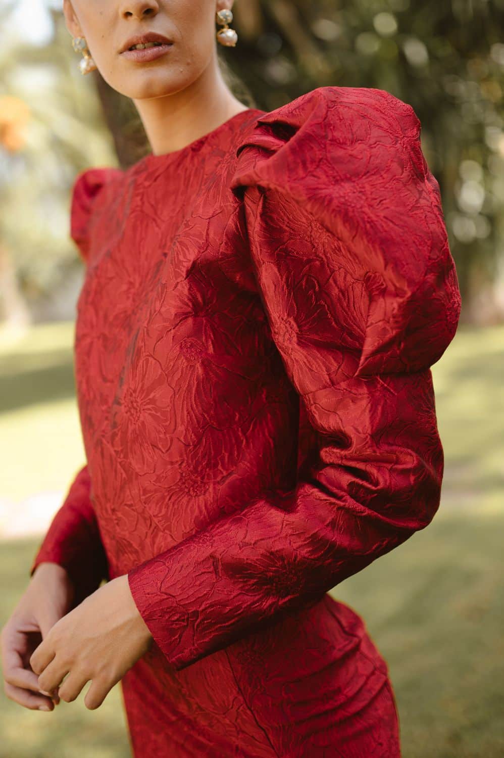 Top Maiori Burdeos Manga Larga - Imagen 4