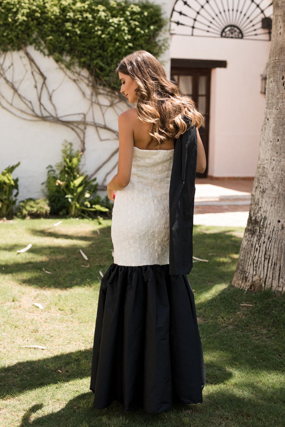 Vestido Ostuni Crudo y Negro - Imagen 5