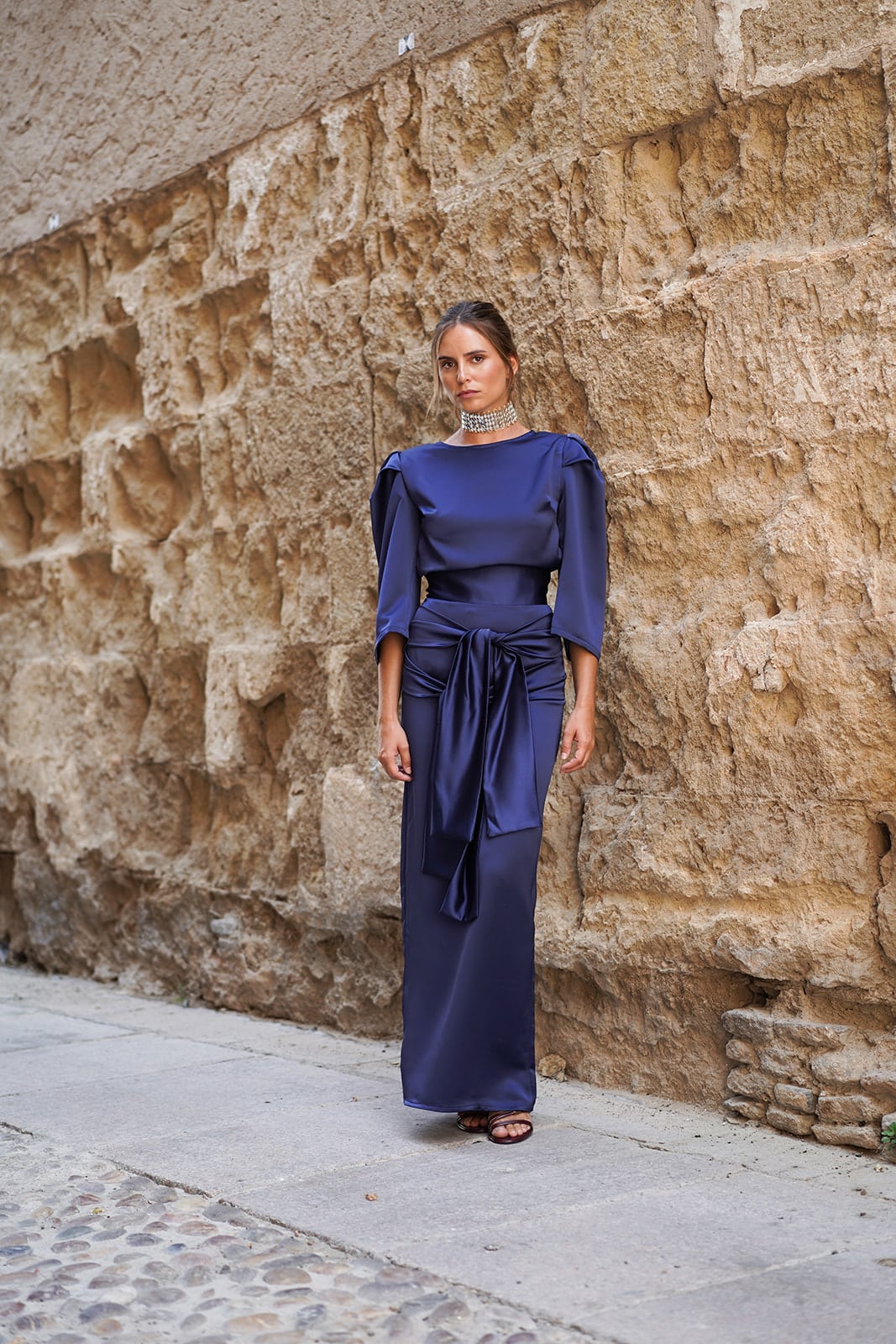 Falda Rania Azul Marino