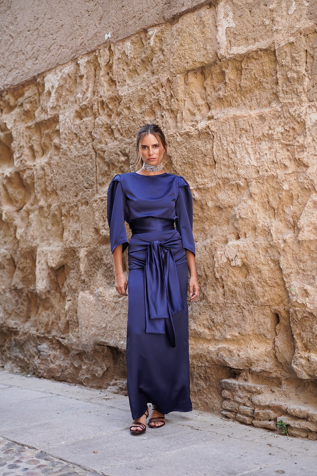 Falda Rania Azul Marino - Imagen 3