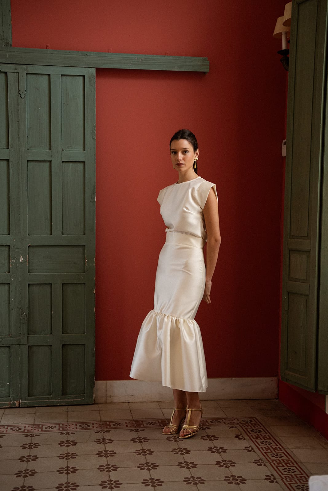 Falda Dalia Crudo Midi - Imagen 3